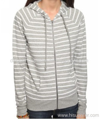 striped zip up hoodie