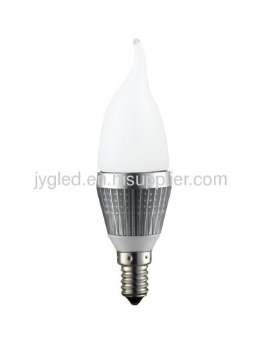 E27 LED Tip Candle Bulb, 3W Power, 220lm Luminous Flux, 85 to 265V AC Input Voltage