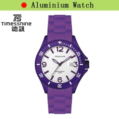 Aluminum watch with beautiful plating color band 5ATM water resistant watch for girl