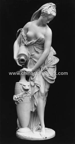 marble nude figurine; nude woman sculpture