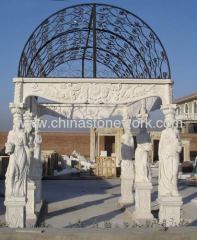 big size white marble garden Gazebo