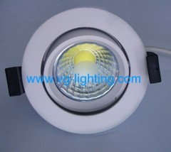 7W Aluminium Round adjustable COB LED ceiling soptlight