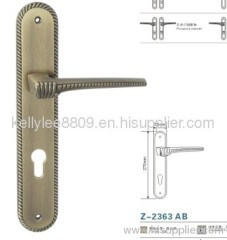 zinc alloy elegent door lock handle with plate