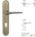 door lock handle with plate