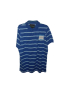 wide print stripe polo shirt