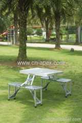 Aluminum integral type outdoor folding table