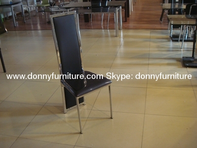 Shining chrome leg chair