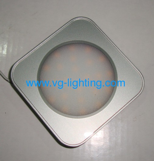 Square LED cabinet light/magnet installation/Aluminium+PC/DC12V 3W 240 lm/