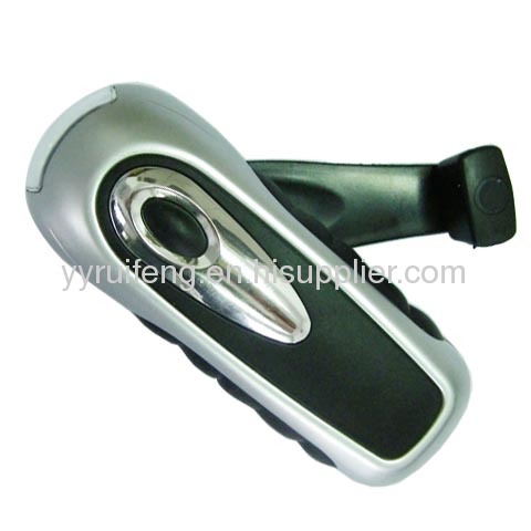 Hand crank led flashlight