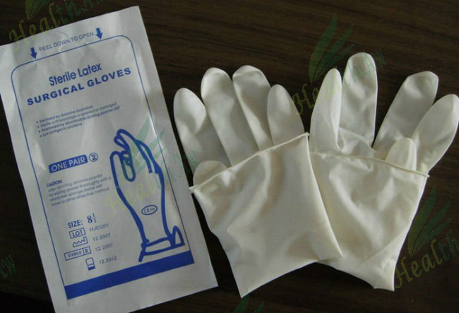Single pack sterile Latex Surgical Gloves