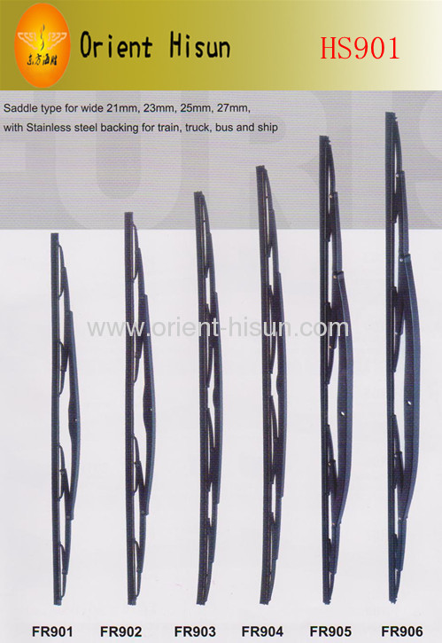 Bus &Truck wiper blade with stainless steel backing
