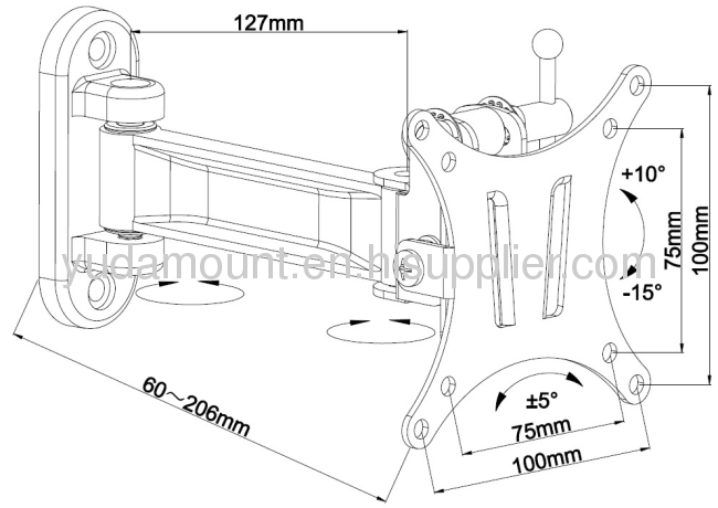 swivel tv mount bracketfor 15-22tv screen