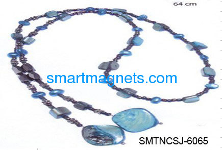handicraft magnetic necklace with imitated stone
