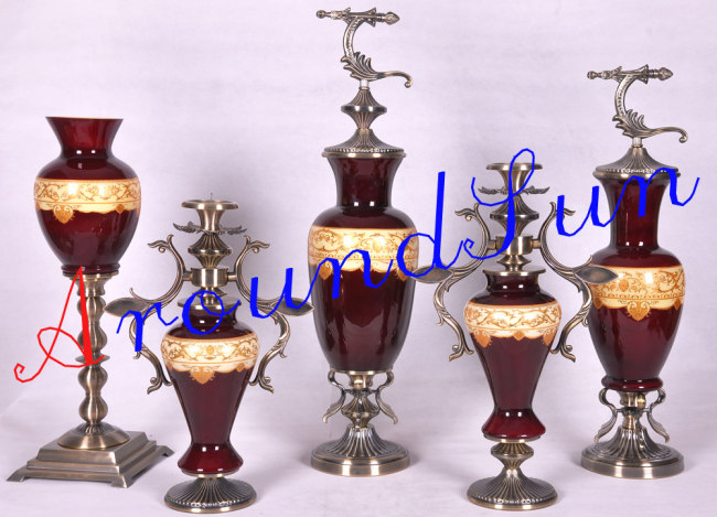 glass craft / home decoration / candlestick / home accessories 