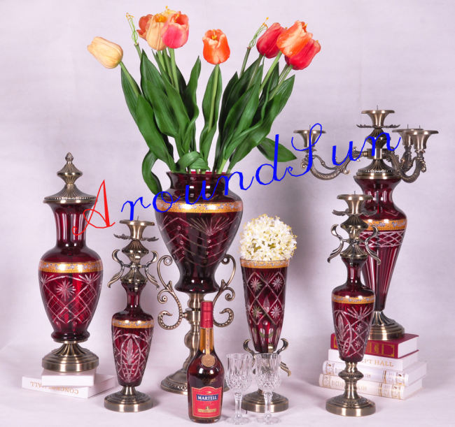 glass craft / home accessories / decoration table lamp / vase 