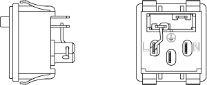 Compact 1U height switched Power Entry Module