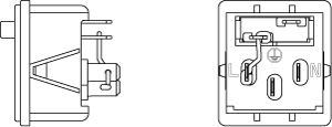 Compact 1U height switched Power Entry Module