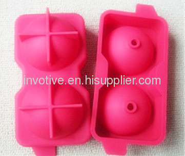 Flexible silicone ice ball mold