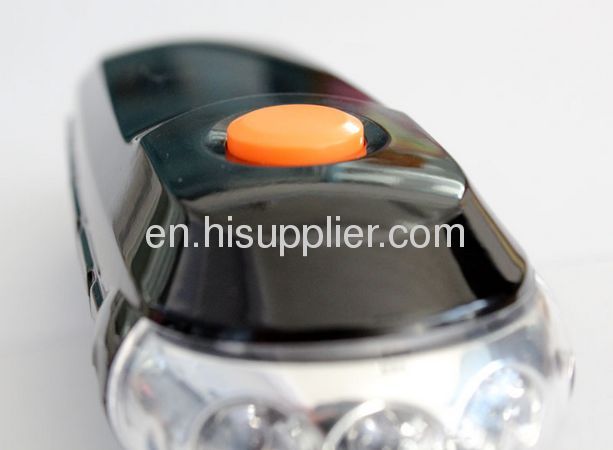 Portable and professional hand crank 3 LEDs dynamo flashlight