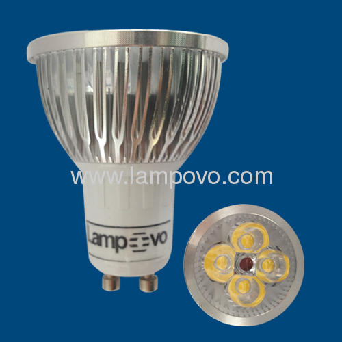 LED HIGH POWER GU10 4*1W 5W 2700-7000K Aluminium Die Casting