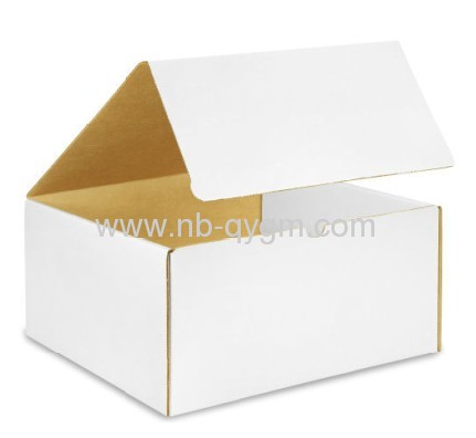 White corrugated Die Cut boxes FEFCO0421 Overlap