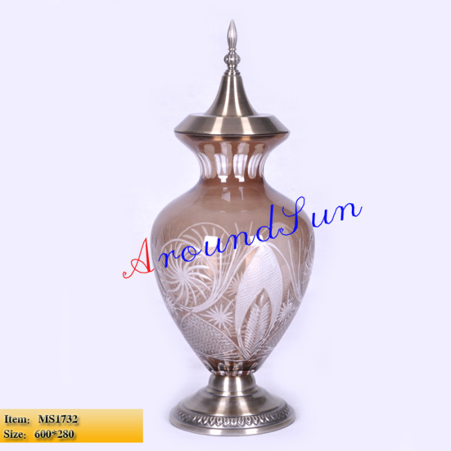 glass craft / home decoration / glass vase for wedding decoration 