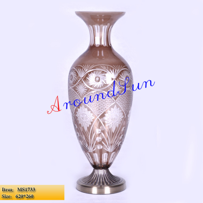 glass craft / home decoration / glass vase for wedding decoration 