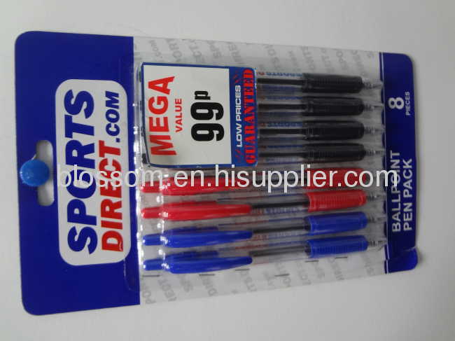 Promotional ballpoint pen pack8 pieces