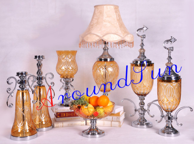glass craft / vase / candlestick / home decoration / storage jar