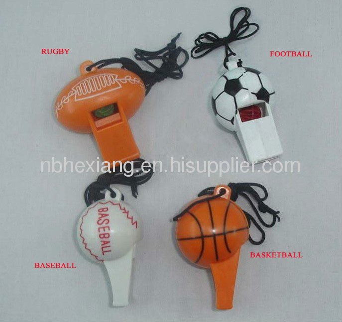 Ball shaped plastic promotion whistle