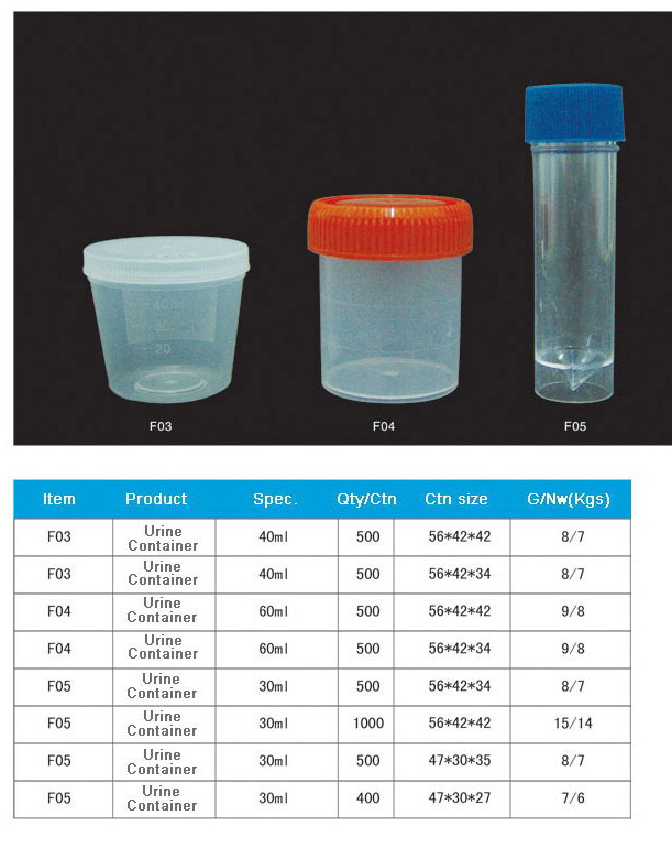 Disposable Urine Container (Specimen Container Urine Cup)