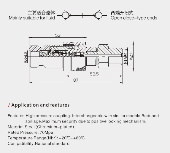 Hydraulic quick coupling