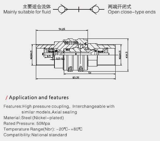 Hydraulic quick coupling