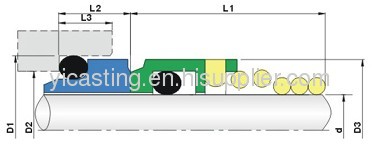 Roten 2 Replacement seal replacement to Burgmann BT-RN seal 