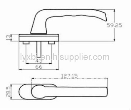 Virtuous type#7-1 aluminum window handle