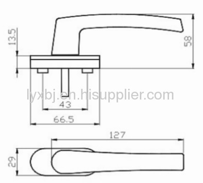 German #8-1 casement window handle with many colors