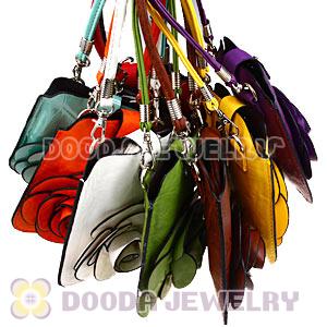 Mix Color Leather Flower Case Bag mobile phone Zipper Pouch For i Phone 5