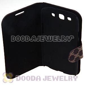Classic Black FlipStand Hybrid Pouch Leather Cases For Samsung Galaxy S3 i9300