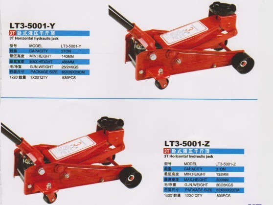 3ton Horizontal hydraulic jack for car and truck