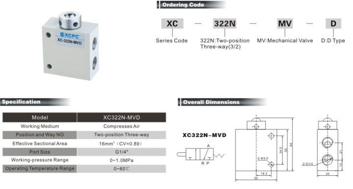 XC-MV-D series Mechanical Valve