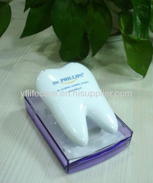 tooth shaped plastic memo holder 