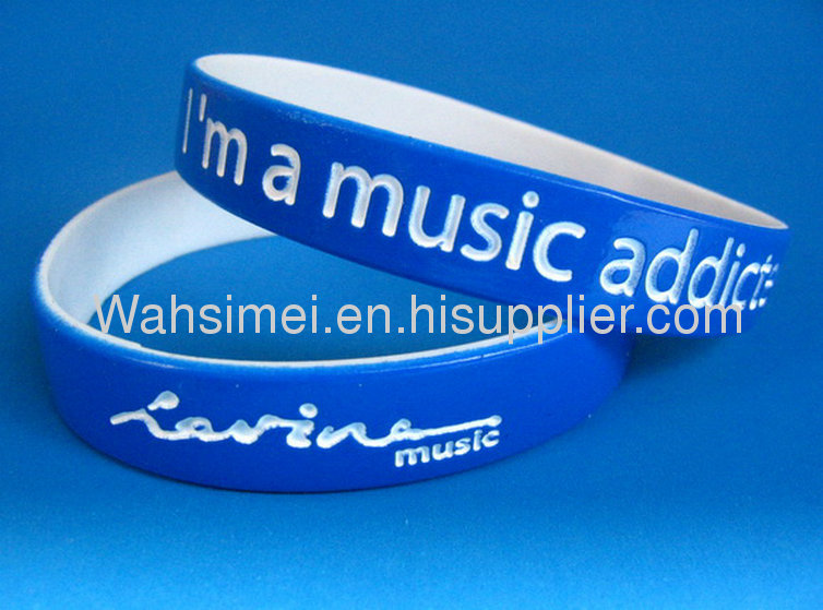 Hot sale personalized printed silicone wristband for promotional gift