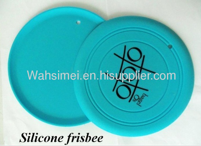 Customized logo printing silicone flying frisbee