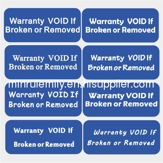Custom destructible labels,One time use stickers,Warranty VOID if broken labels 