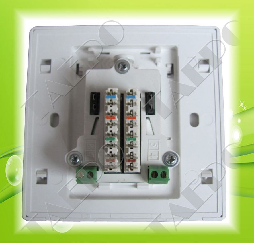 3-port Cat3 86x86mm Faceplate