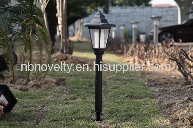 1PC White LED Plastic solar garden lawn light 