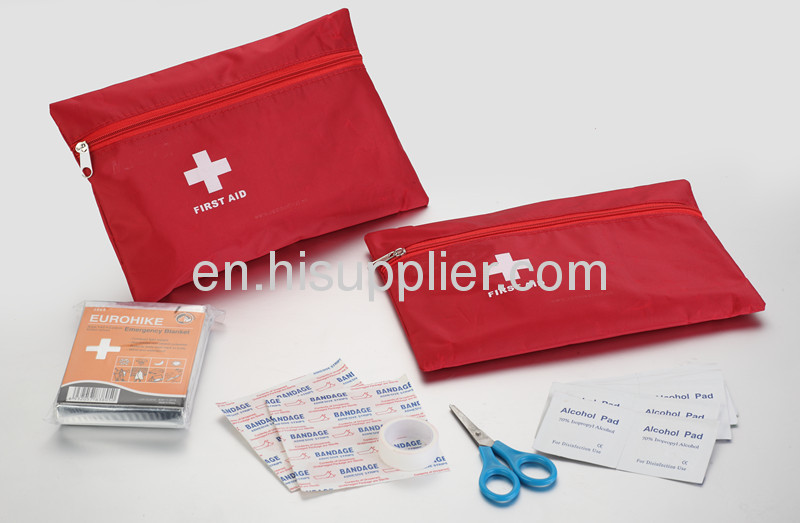 Red first aid kit bag