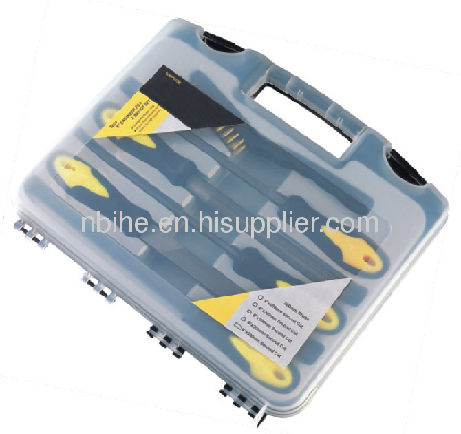 6pcs steel file set plastic box packing