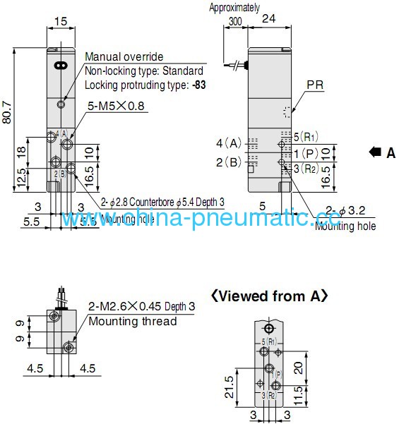 KOGANEI 110 solenoid valve-single solenoid