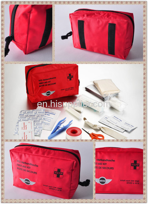 Nylon material waterproof DIN13164 certificated Car first aid kit